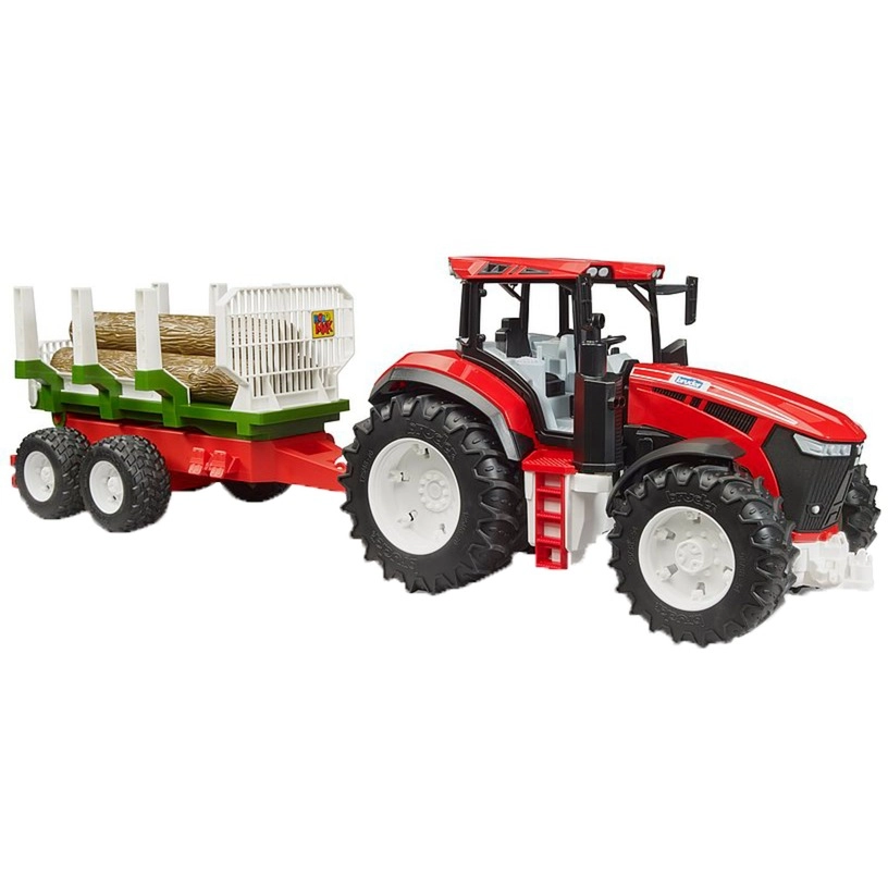 Tractor with a timber trailer 03453