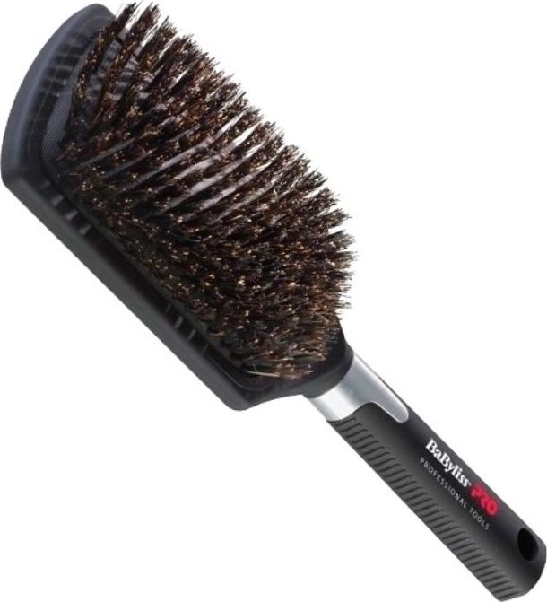 Professional combing brush with boar bristles