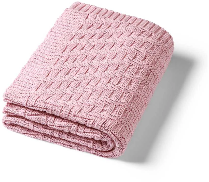 Purepower BabyOno plaid knitted cotton pink