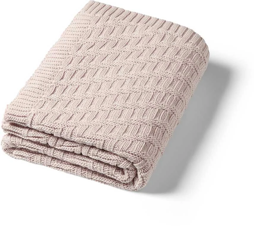 Purepower BabyOno plaid knitted cotton cream