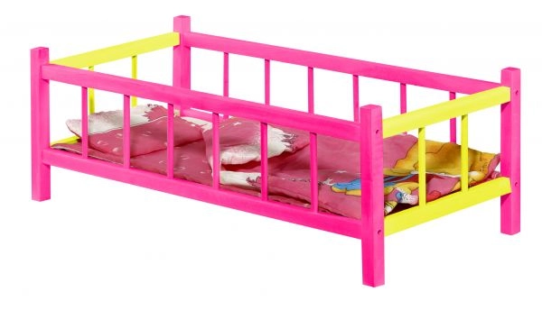 Baczek Wooden Colored Bed With Bolster