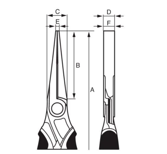 Bahco Flat pliers 160mm Ergo 2421