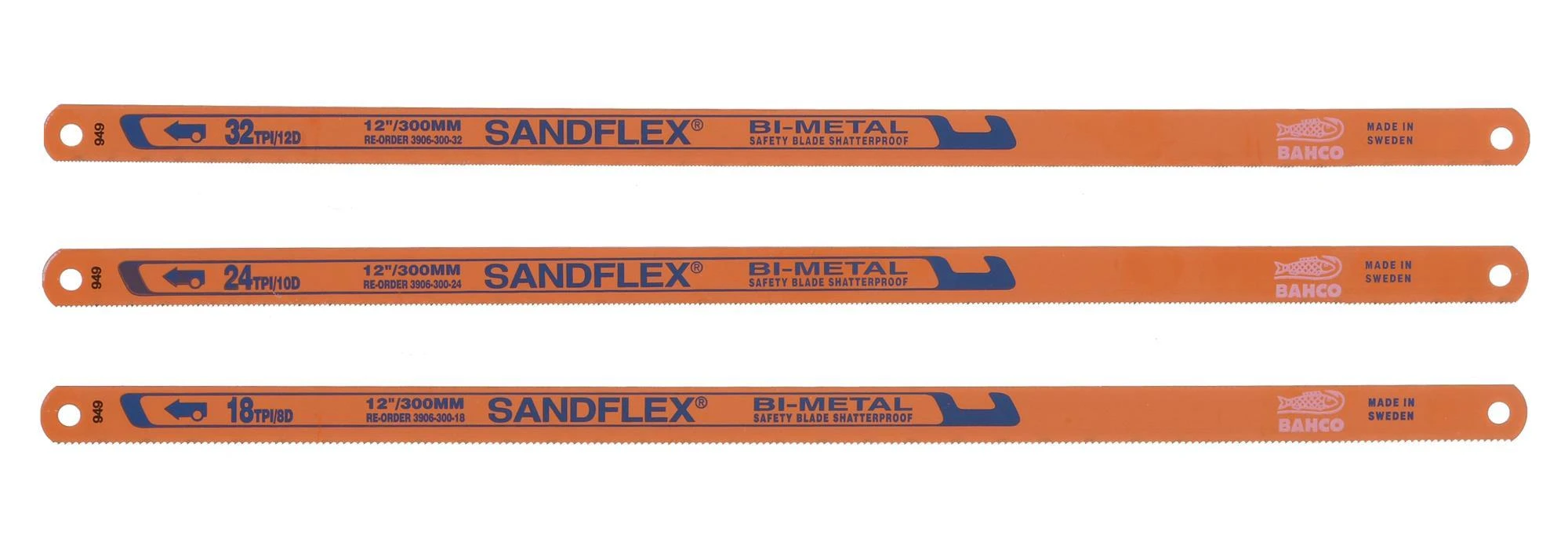 Rankinio pjūklo geležtės metalui Bahco Sandflex®