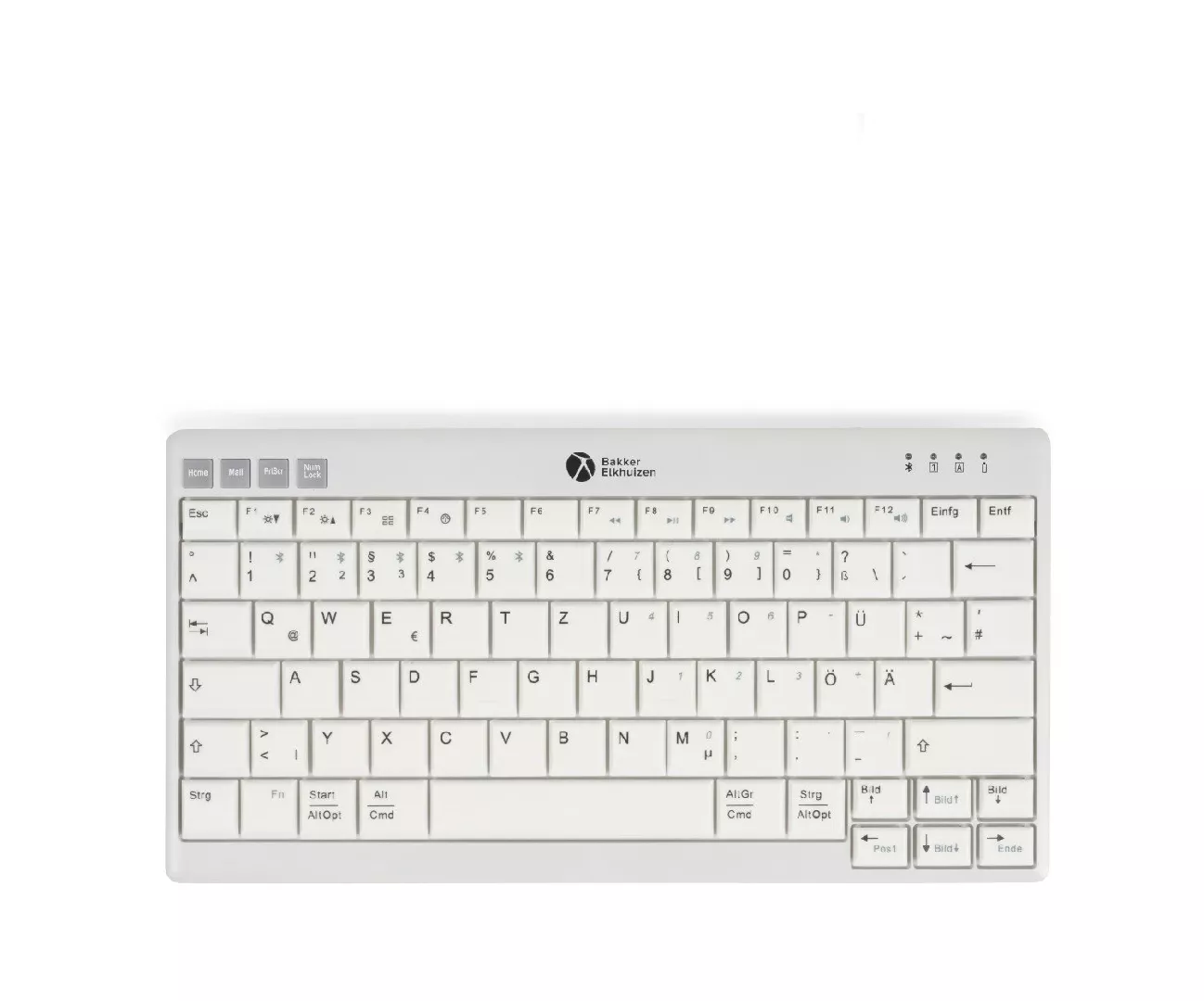 BakkerElkhuizen UltraBoard 950 V2 tastatūra Mājas USB + Bluetooth QWERTZ Vācu Tumši pelēks, Gaiši Pelēks