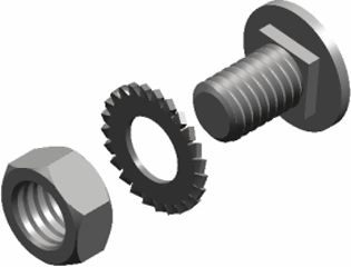 Baks Mushroom head screw SGM6X10 set