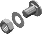 Baks Mushroom head screw SGNM6X12 set