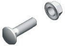 Baks Mushroom head screw and serrated