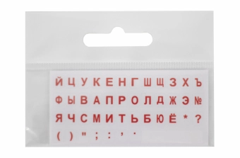 Keyboard stickers MINI Transparent / RED