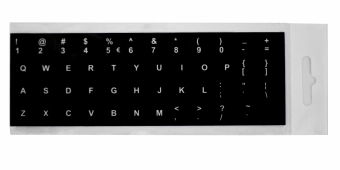Keyboard stickers Black / White ENG