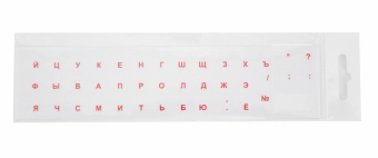 Keyboard stickers Transparent / RED RUS