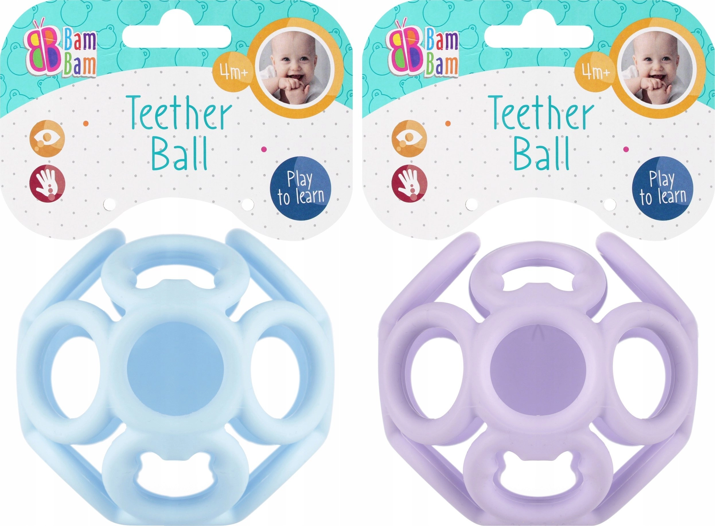 BAM BAM Rubber ball pastel blue