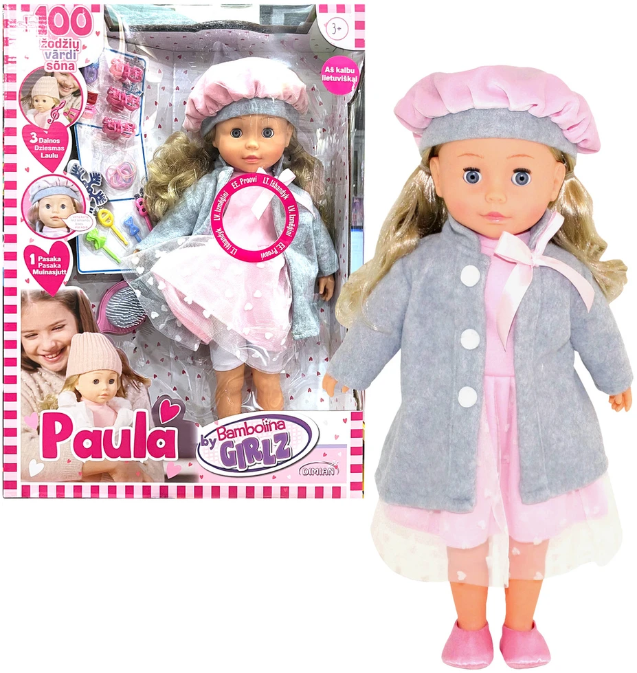 BAMBOLINA estiškai kalbanti lėlė Paula  BD1679BEE