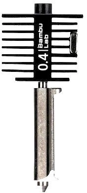 Hotend with a hardened steel nozzle