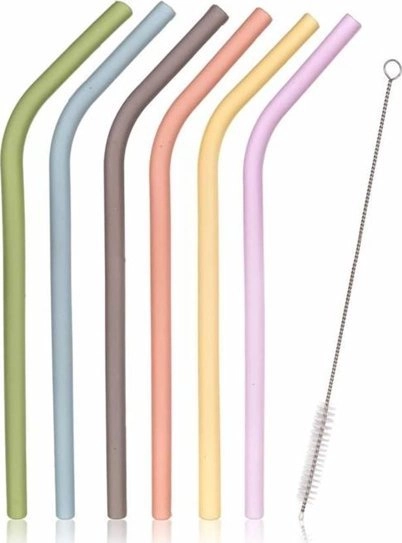 Banquet REUSABLE SILICONE STRAWS FOR DRINKS