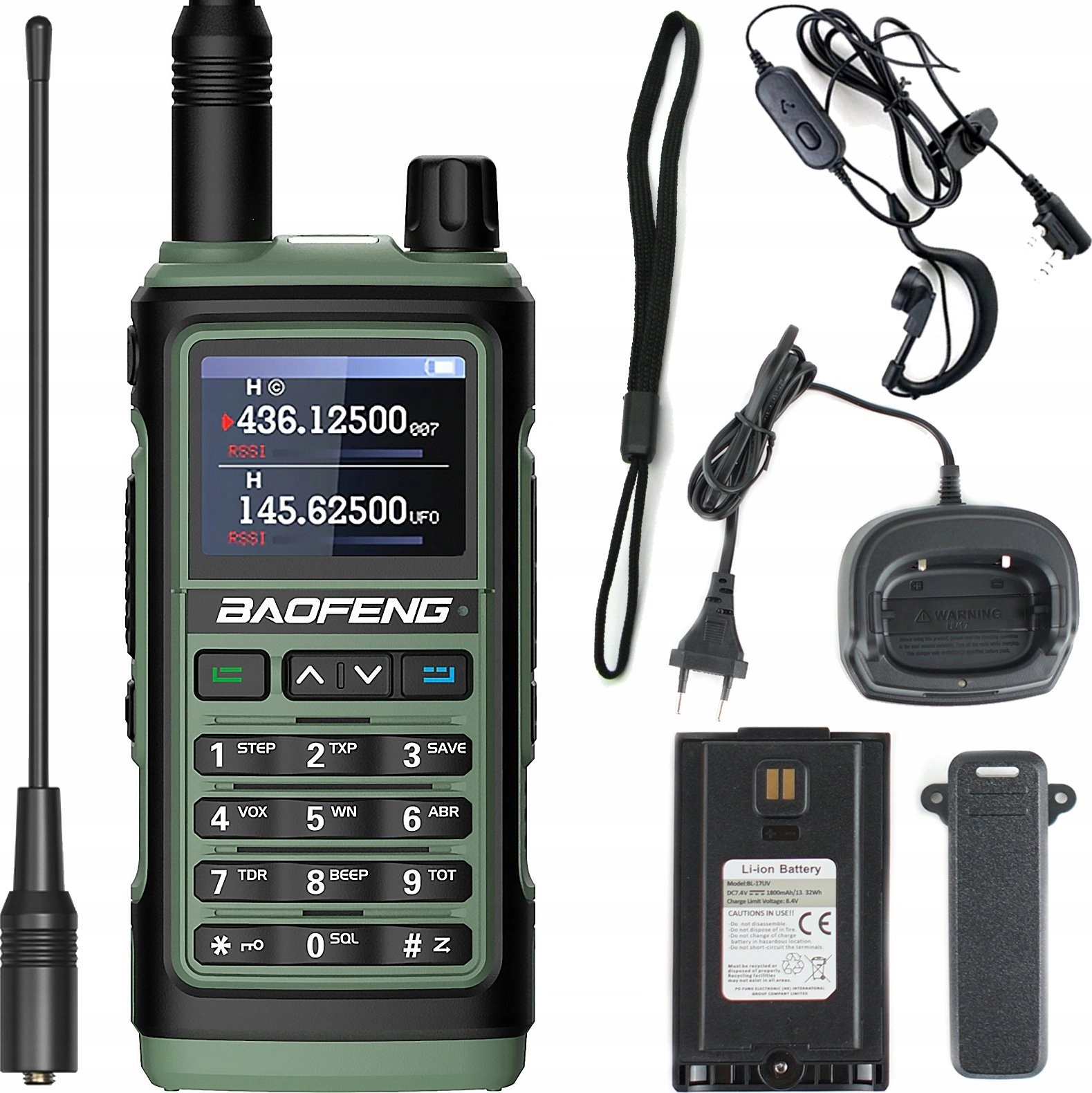 Baofeng UV-17E Walkie Talkie Green (