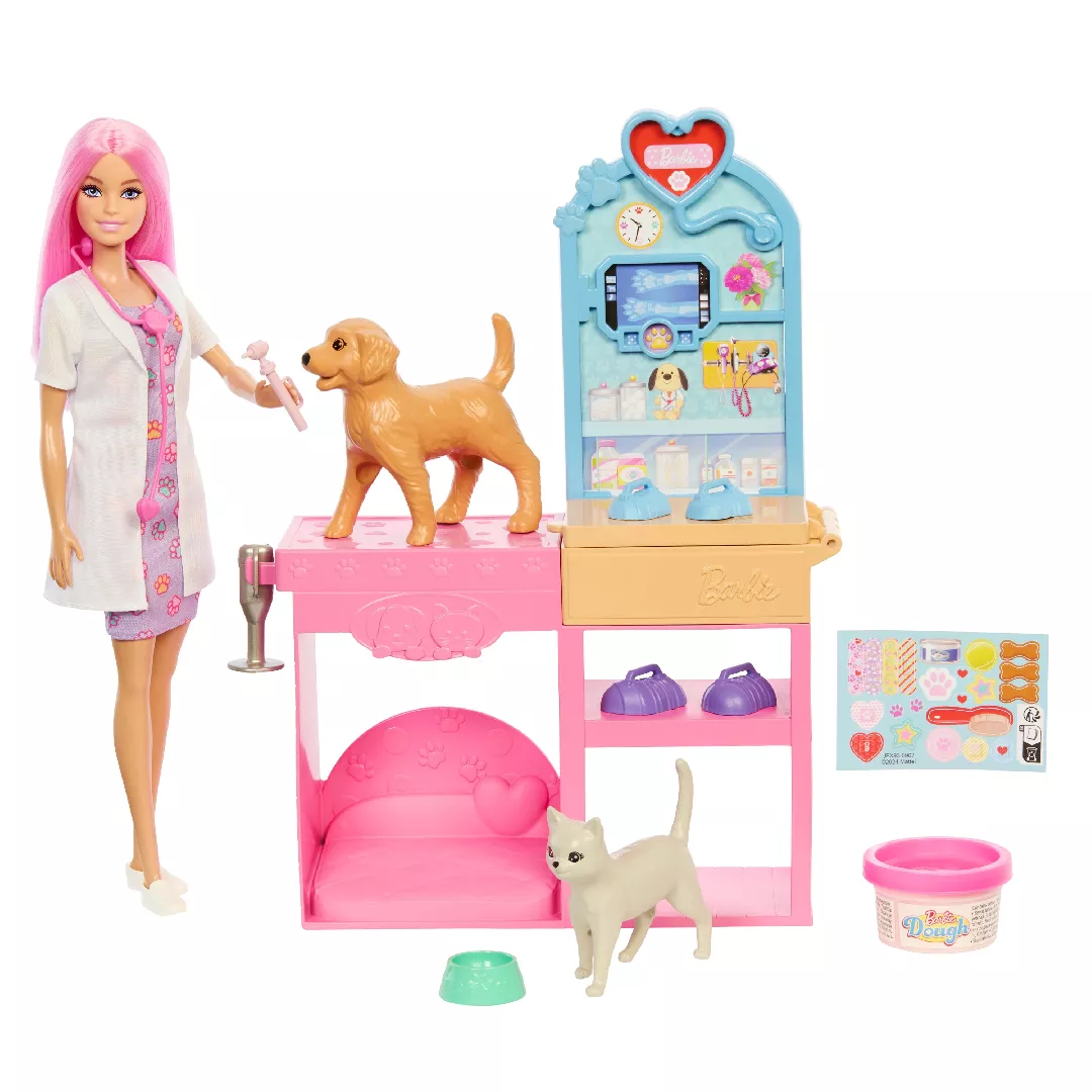 Barbie Fast Cast Veterinarian Clinic Playset