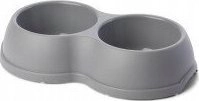 Double plastic bowl for dogs and