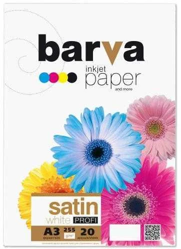 Photo paper BARVA white satin 255