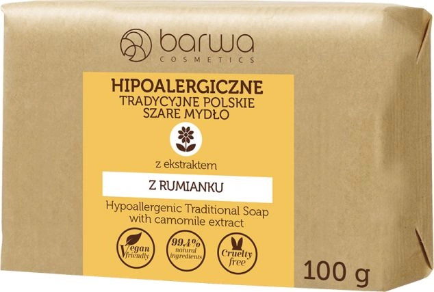BARWA_Hypoallergenic traditional Polish gray soap Chamomile