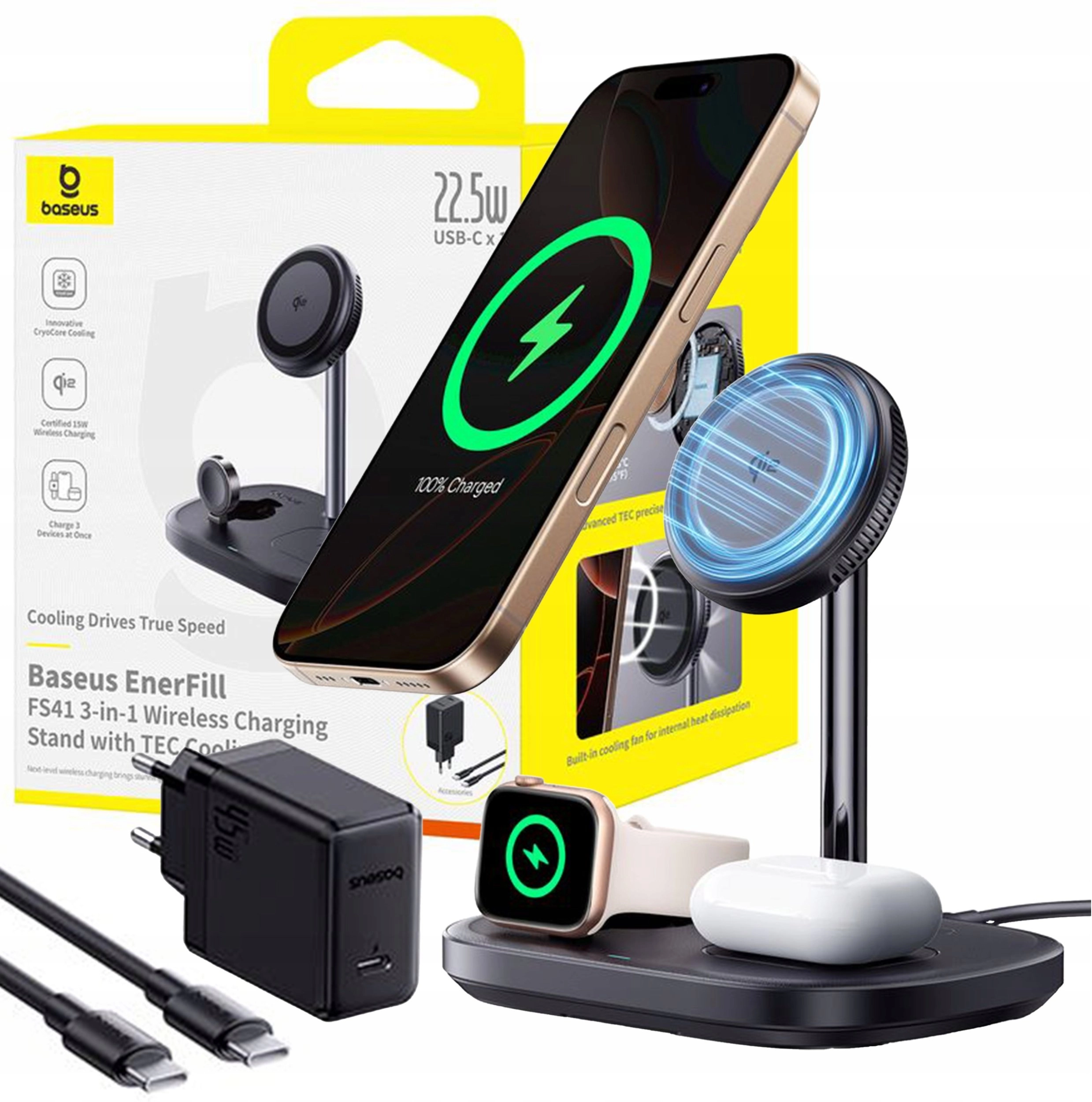 Baseus EnerFill FS41 3-in-1 Wireless Charger