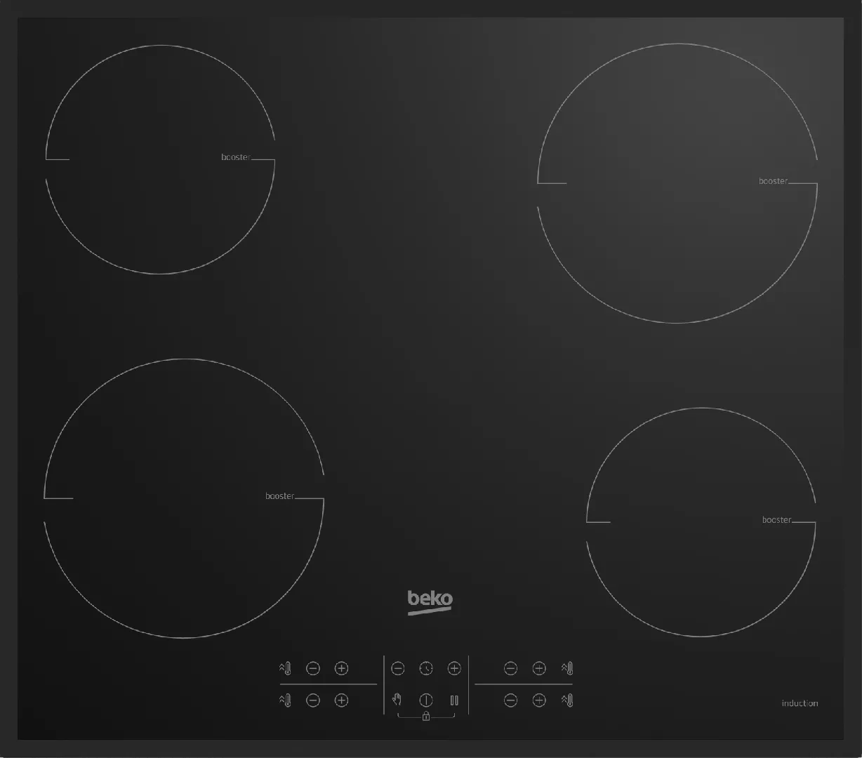 Beko HII64205MTB hob Black Built-in 58