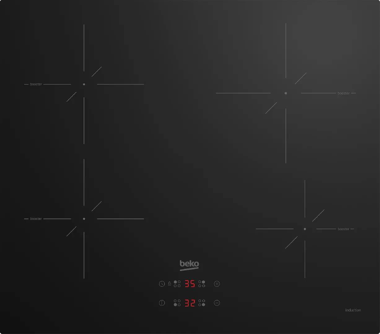 Beko HII64400SMT hob Black Built-in 60