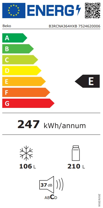 Šaldytuvas BEKO B3RCNA364HXB B3RCNA364HXB 8690842499166