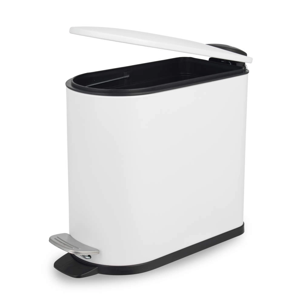 Beldray LA036690WHTPEU7 Slimline D-Shaped Pedal Bin