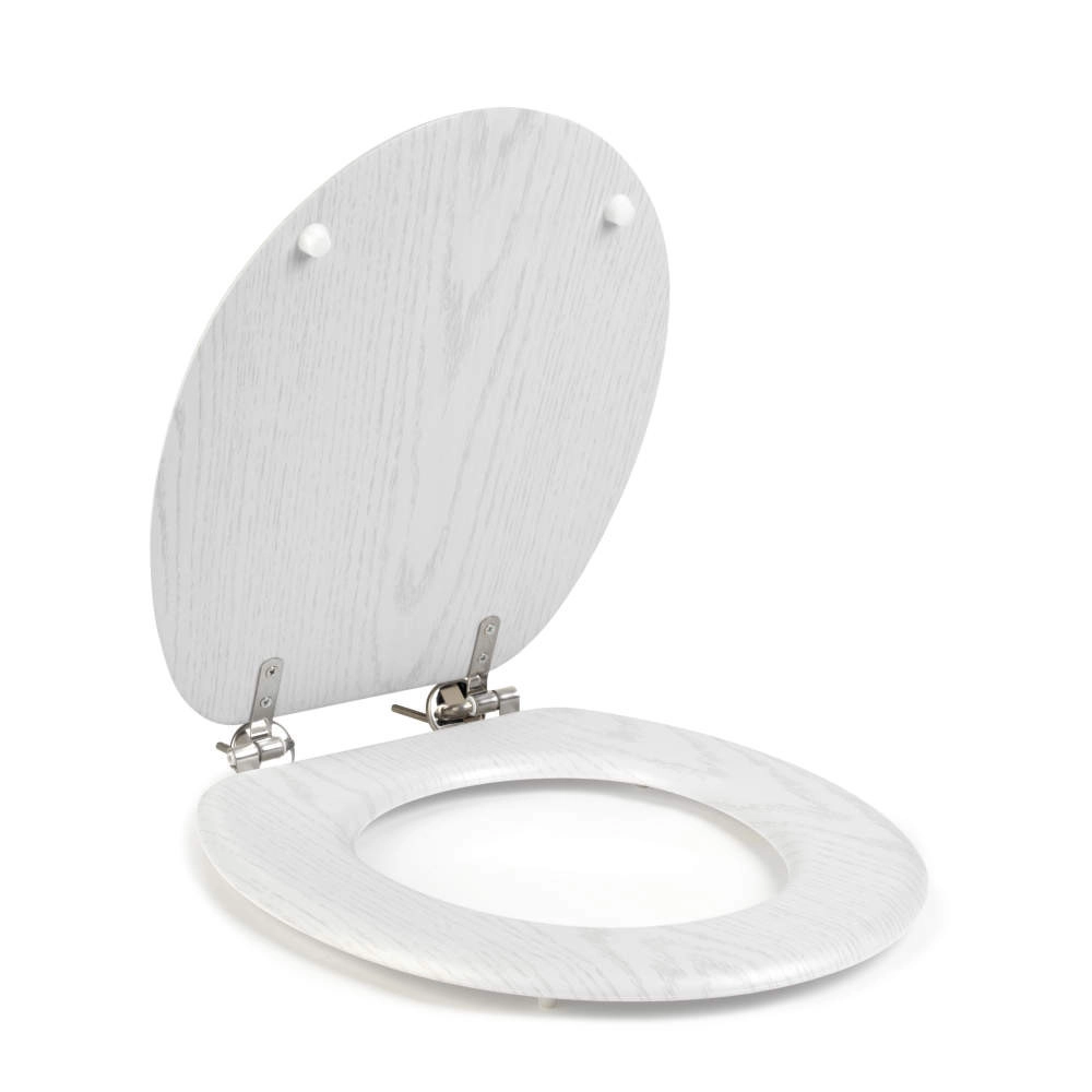 Beldray LA00000073WHTEU7 Wooden Toilet Seat T-MLX63439