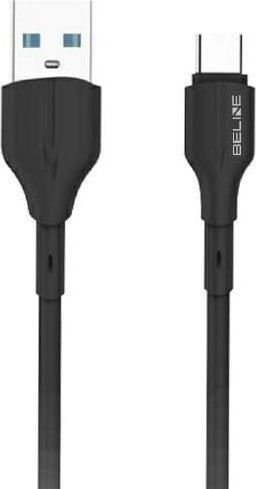 Cable 25W USB-A/USB-C 1m Black 5906849662742