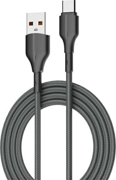 Cable 25W USB-A/USB-C 2m Black 5906849662780