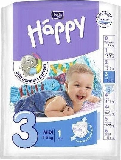 Bella Pieluchy Happy Midi 3 5-9