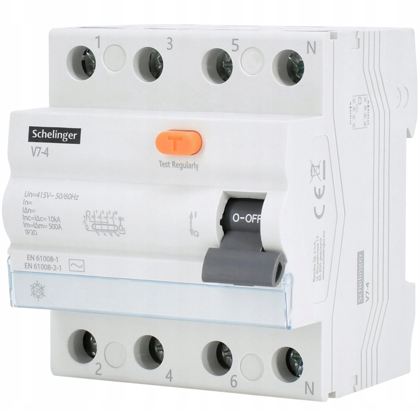 Residual current circuit breaker AC 4P