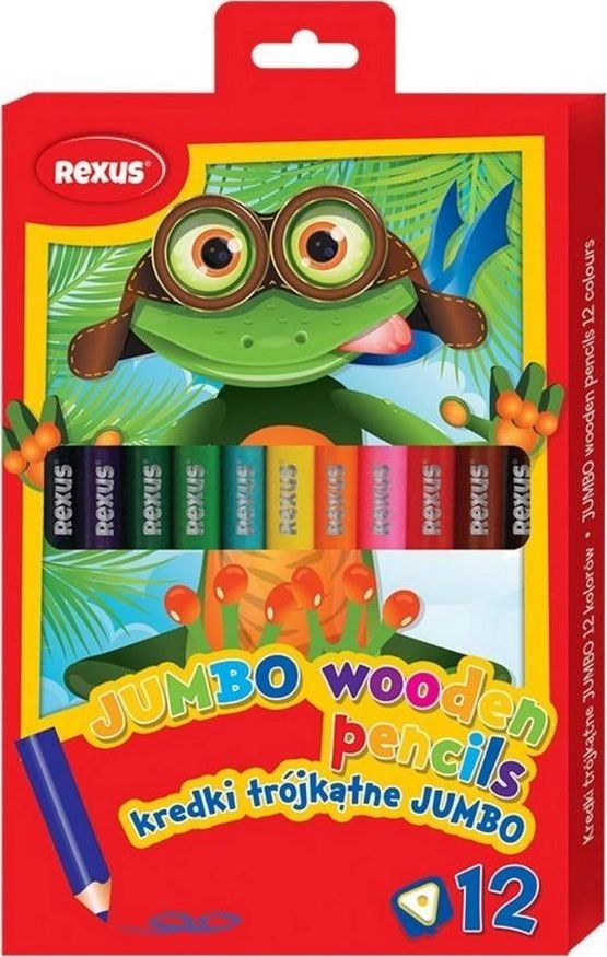 Jumbo triangular crayons 12 colors 334257