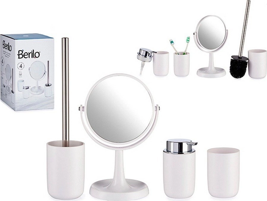 Berilo Bath Set White polypropylene (4
