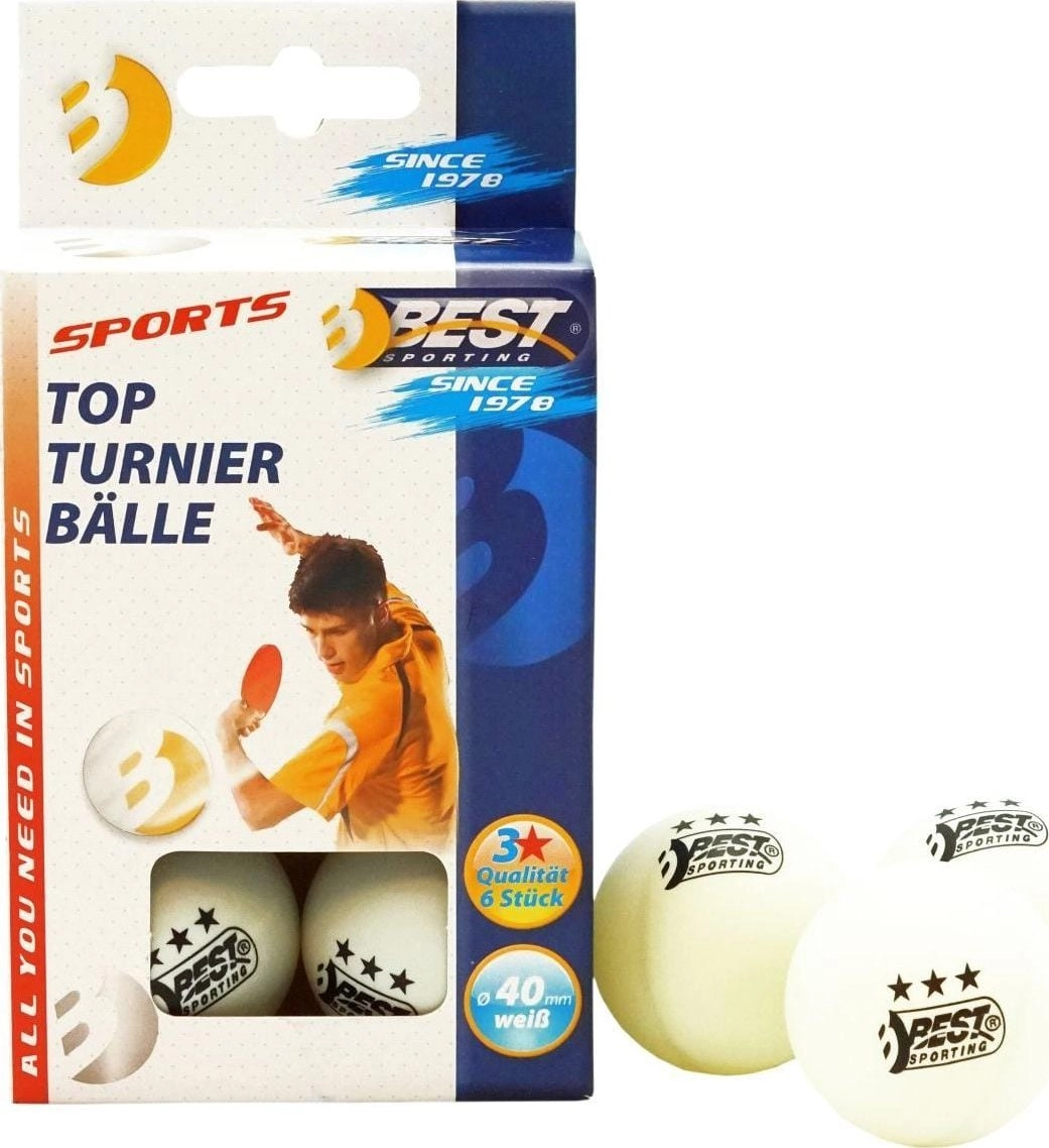 Best Sporting Zestaw 6 białych piłeczek