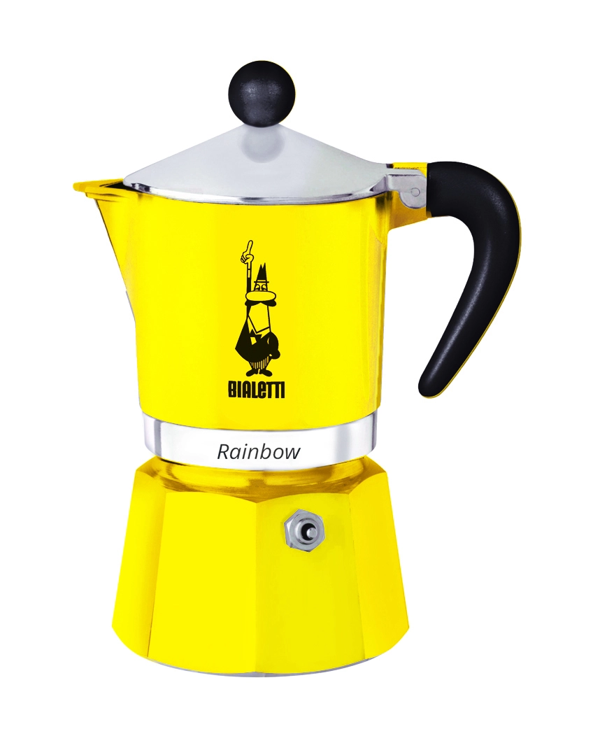 Bialetti Rainbow Moka pot Black  Yellow