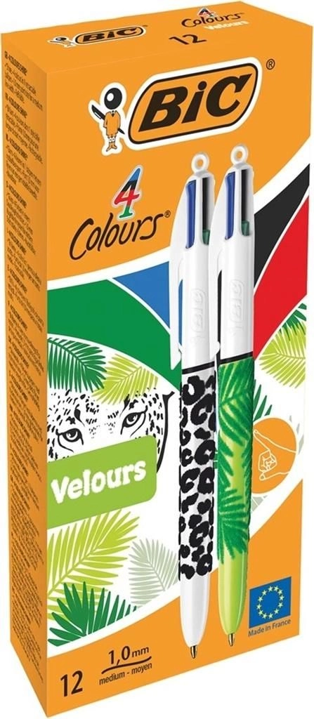 4 Colors Velor mix ballpoint pen