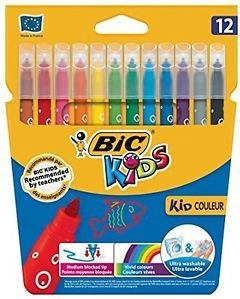 COLOR FELT PENS KID COULEUR BOX12