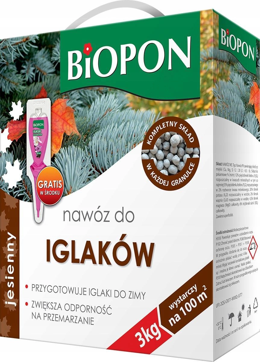 Biopon Nawóz Jesienny Do Iglaków 3kg