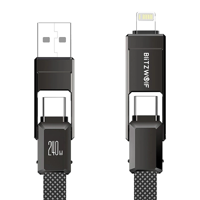 Blitzwolf BW-HDC7 4-in-1 USB+C+Lightning cable 240W