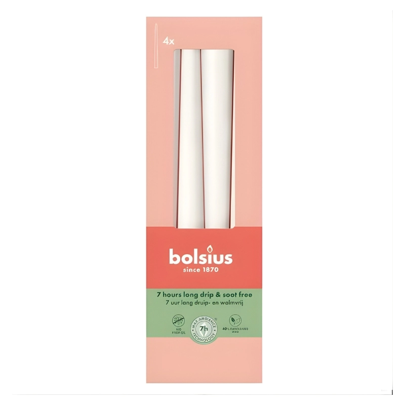 Table candles in a box of