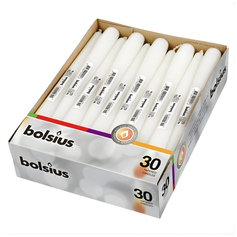 Table candle 1 pc. 245/24mm white