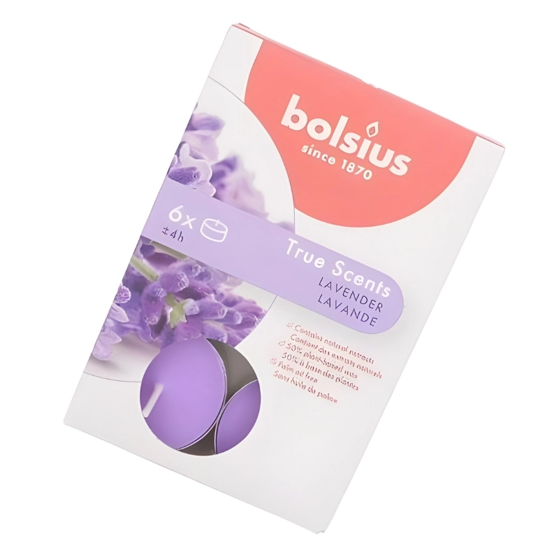 Tējas sveces Bolsius lavanda 6gab. 37941577
