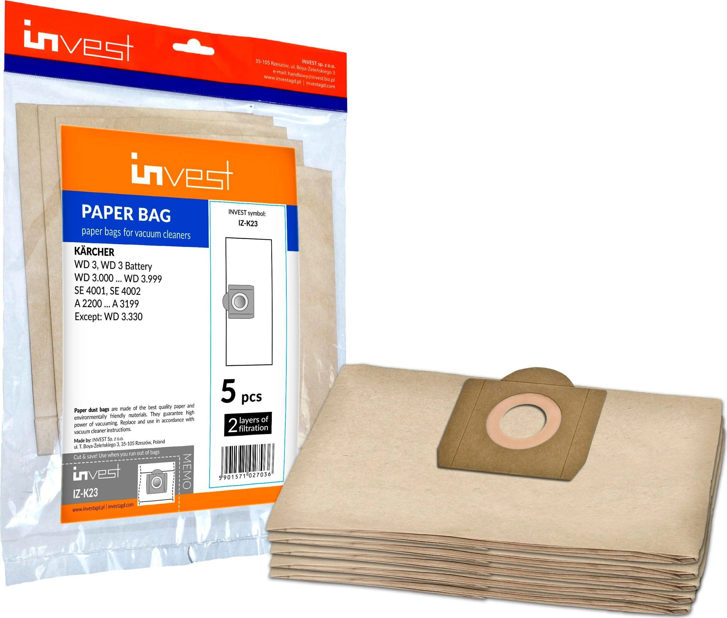 Boneco vacuum cleaner bag 5x Paper