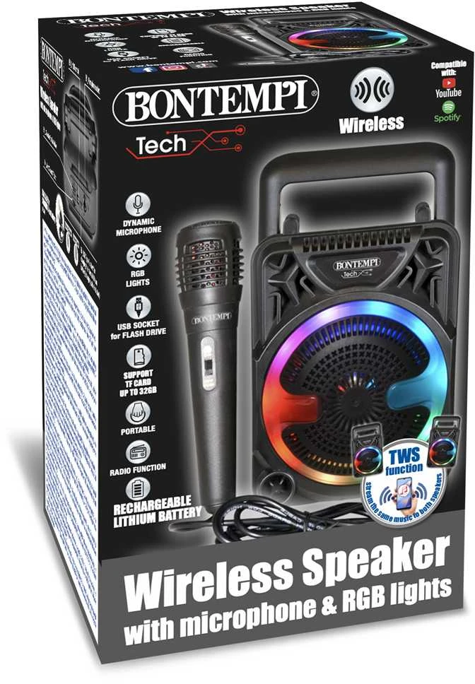 BONTEMPI wireless speaker with microphone and