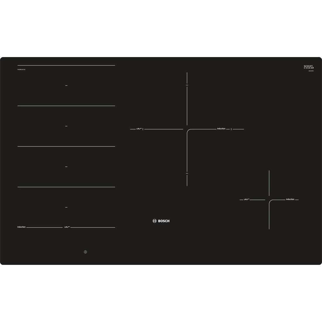 Bosch PXE801DC1E hob Black Built-in Zone