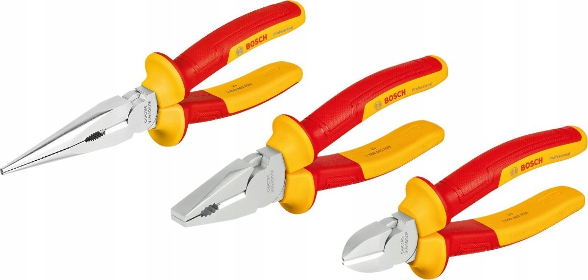 Bosch VDE pliers set Professional  3-piece