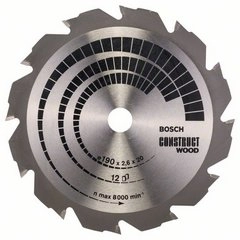 BOSCH SAW CONSTRU. WOOD 190x20x12z x2