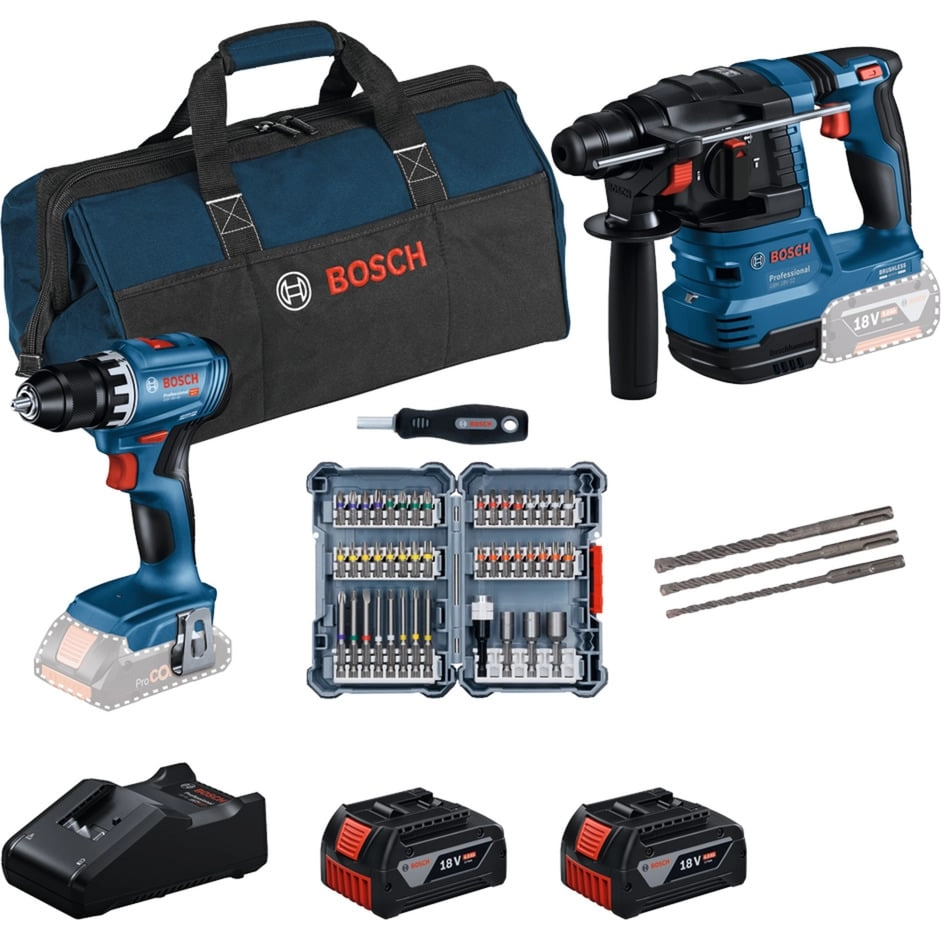 Bosch Powertools 18V Profi-Set Bohrhammer GBH